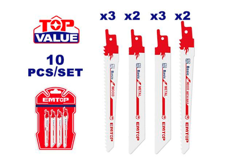 EMTOP BLISTER 10 SIERRAS METAL Y MADERA PARA