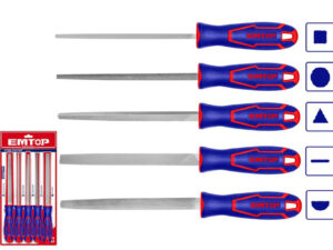 EMTOP BLISTER 5 LIMAS METAL 8" CON MANGO