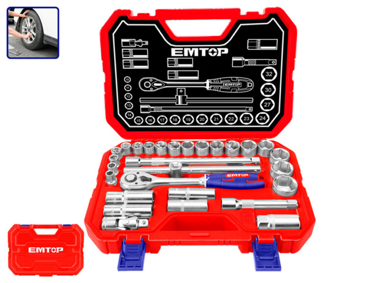 EMTOP MALETIN 28PIEZAS 1/2 CR-V
